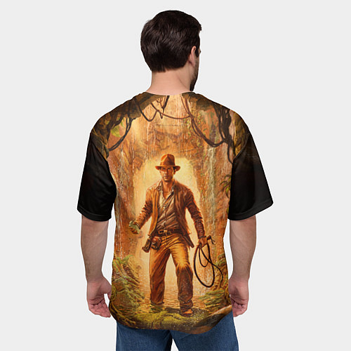 Мужская футболка оверсайз Инди Indiana Jones and the great circle / 3D-принт – фото 4