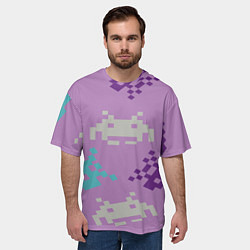 Футболка оверсайз мужская Пиксели, цвет: 3D-принт — фото 2