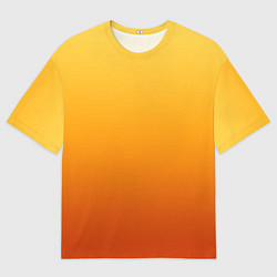 Футболка оверсайз мужская Градиент мягкий жёлто-оранжевый, цвет: 3D-принт