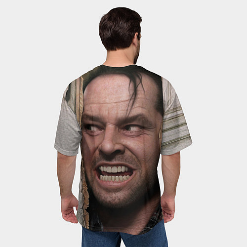 Мужская футболка оверсайз The shining - heres johnny / 3D-принт – фото 4