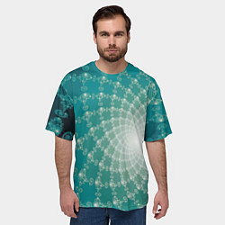Футболка оверсайз мужская Фрактальная абстракция, цвет: 3D-принт — фото 2