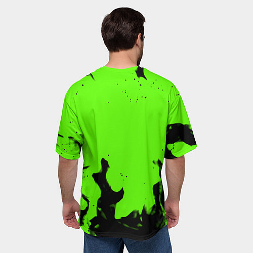 Мужская футболка оверсайз Lord of the fallen flame / 3D-принт – фото 4