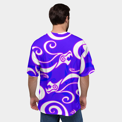 Мужская футболка оверсайз The Witcher dragon neno / 3D-принт – фото 4