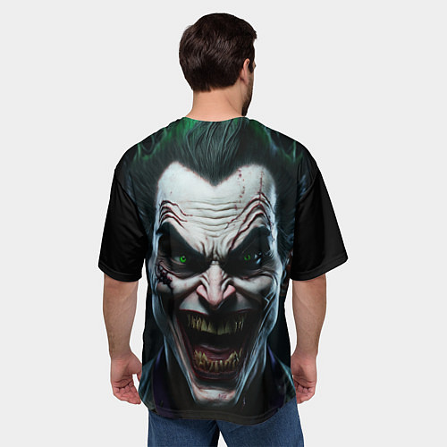 Мужская футболка оверсайз Джокер - лицо / 3D-принт – фото 4