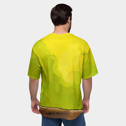 Мужская футболка оверсайз Большой воробей / 3D-принт – фото 4