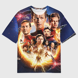 Футболка оверсайз мужская Персонажи Человек паук нет пути домой, цвет: 3D-принт