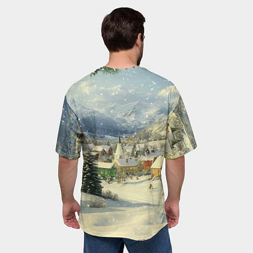 Мужская футболка оверсайз Дух рождества / 3D-принт – фото 4