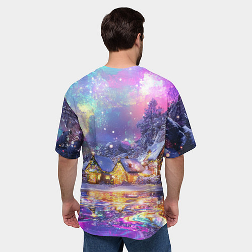 Мужская футболка оверсайз Настроение рождества / 3D-принт – фото 4