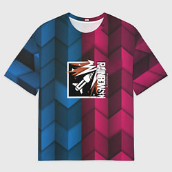 Футболка оверсайз мужская Rainbow six abstract, цвет: 3D-принт