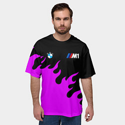 Футболка оверсайз мужская BMW flame, цвет: 3D-принт — фото 2