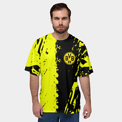 Футболка оверсайз мужская Borussia краски текстура, цвет: 3D-принт — фото 2