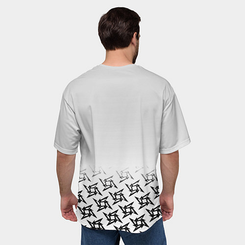 Мужская футболка оверсайз Samurai logo japan / 3D-принт – фото 4