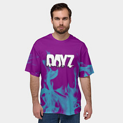 Футболка оверсайз мужская Dayz неоновый огонь, цвет: 3D-принт — фото 2