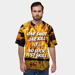 Футболка оверсайз мужская Counter Strike - motto flame, цвет: 3D-принт — фото 2