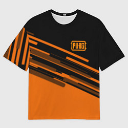 Мужская футболка оверсайз PUBG geometry line