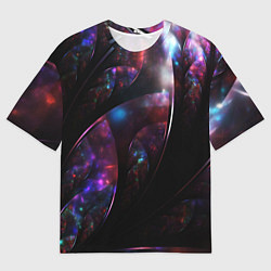 Мужская футболка оверсайз Неоновая психоделика абстракция