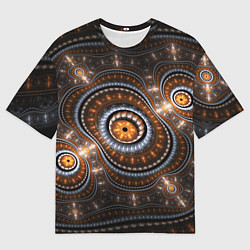 Мужская футболка оверсайз Психоделкиа узоров