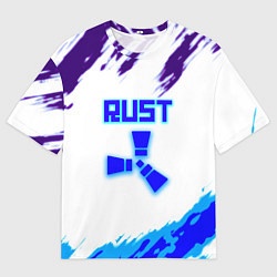 Футболка оверсайз мужская Rust неоновые краски, цвет: 3D-принт