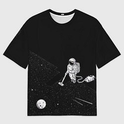 Футболка оверсайз мужская Космонавт и звезды, цвет: 3D-принт