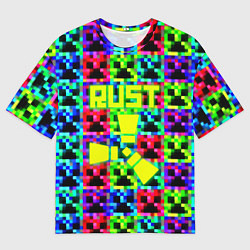 Футболка оверсайз мужская Minecraft x rust, цвет: 3D-принт