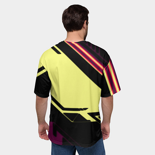 Мужская футболка оверсайз Linkin park geometry steel / 3D-принт – фото 4