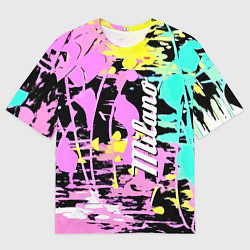 Футболка оверсайз мужская Color expressive abstraction - Milano, цвет: 3D-принт