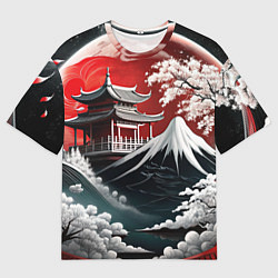 Футболка оверсайз мужская Футуристическая японская иллюстрация, цвет: 3D-принт