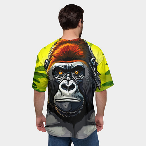 Мужская футболка оверсайз Огромная горилла / 3D-принт – фото 4
