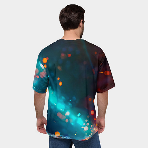 Мужская футболка оверсайз Аистенок / 3D-принт – фото 4