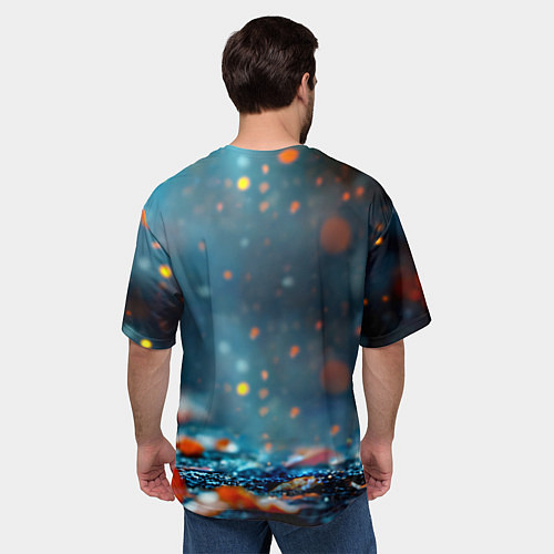 Мужская футболка оверсайз Обыкновенный снегирь / 3D-принт – фото 4