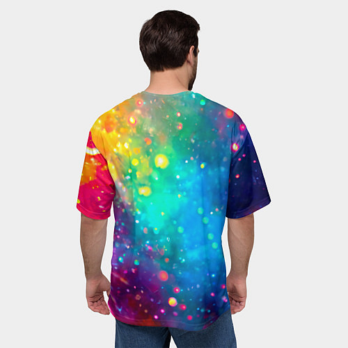 Мужская футболка оверсайз Птичка колибри / 3D-принт – фото 4
