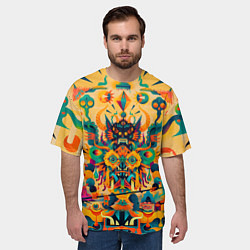 Футболка оверсайз мужская Китайский монстр, цвет: 3D-принт — фото 2