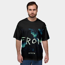 Футболка оверсайз мужская Извне на фоне леса, цвет: 3D-принт — фото 2