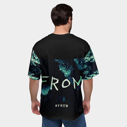 Мужская футболка оверсайз Извне на фоне леса / 3D-принт – фото 4