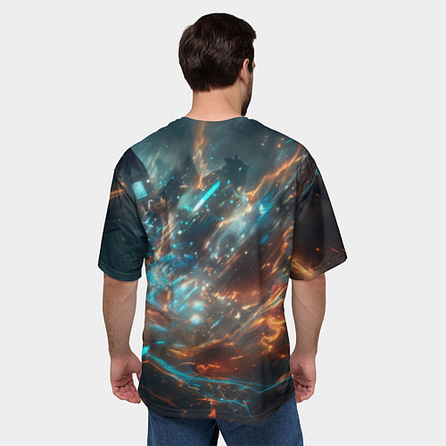Мужская футболка оверсайз Гарри Поттер - вихрь магии / 3D-принт – фото 4