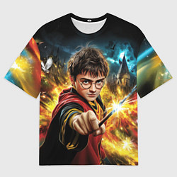 Мужская футболка оверсайз Гарри Поттер и магия
