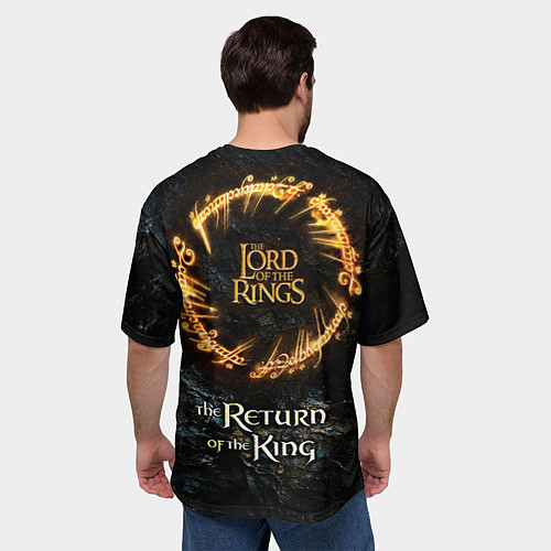 Мужская футболка оверсайз The lord of the rings - the return of the king / 3D-принт – фото 4