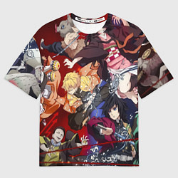 Футболка оверсайз мужская Клинок, рассекающий демонов аниме, цвет: 3D-принт
