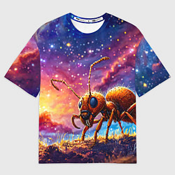 Футболка оверсайз мужская Муравей в космосе, цвет: 3D-принт