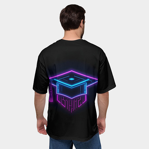 Мужская футболка оверсайз Неоновый магистр / 3D-принт – фото 4
