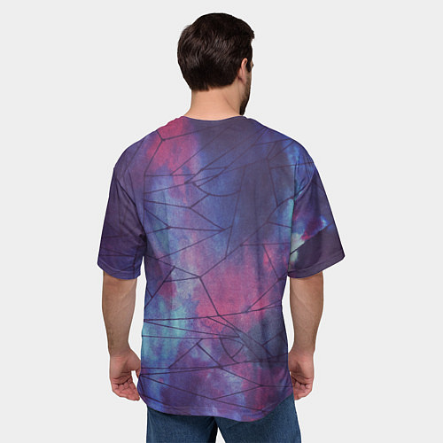 Мужская футболка оверсайз Космическая туманность: паутина / 3D-принт – фото 4