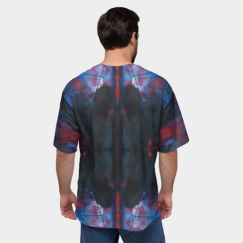 Мужская футболка оверсайз Космическая паутина / 3D-принт – фото 4