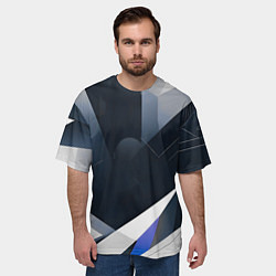 Футболка оверсайз мужская Абстракция город следующего века, цвет: 3D-принт — фото 2