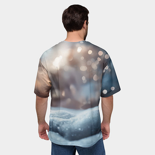 Мужская футболка оверсайз Влюбленные котята с сердечком / 3D-принт – фото 4