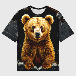 Футболка оверсайз мужская Медведь бурый, цвет: 3D-принт