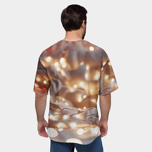 Мужская футболка оверсайз Кошечка держит в лапках сердечко / 3D-принт – фото 4