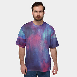 Футболка оверсайз мужская Тай-дай космос, цвет: 3D-принт — фото 2