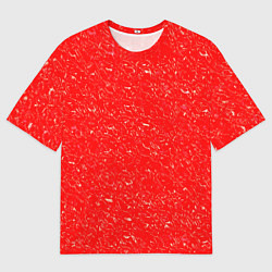 Футболка оверсайз мужская Огненный красный текстура, цвет: 3D-принт