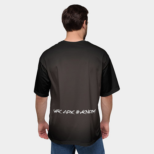 Мужская футболка оверсайз Venom-Trump and Spider-Duck meme / 3D-принт – фото 4