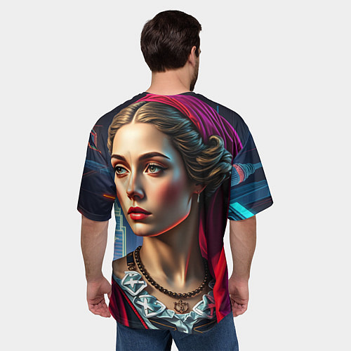 Мужская футболка оверсайз Классика в современной обработке / 3D-принт – фото 4